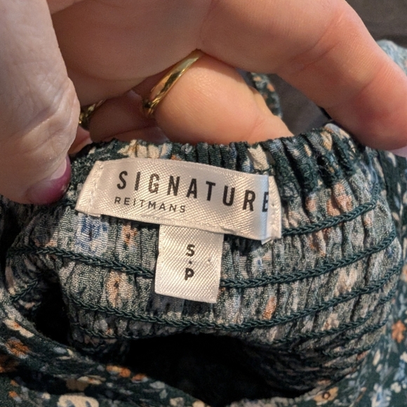 Reitmans Green Floral High Low Dress - Picture 7 of 7